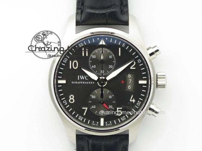 MIROTIME 0501 Portofino 37mm SS V7F 1:1 Best Edition Gray Dial on Black Leather Strap A Practical 7094